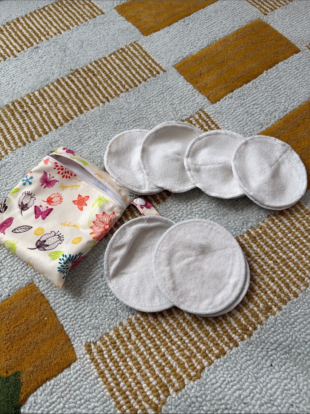 Set of 6 Kindred Bravely and Bamboobies reusable cotton breast pads